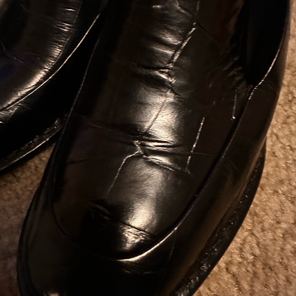 Vince. Women’s  Black Leather Vero Cuoio Slip On Loafers Old Money Preppy Size 7 - Picture 8 of 10
